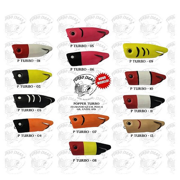 Isca Artificial Turbo Iscas - Popper Turbo - 6,5 cm - 13 gr -
