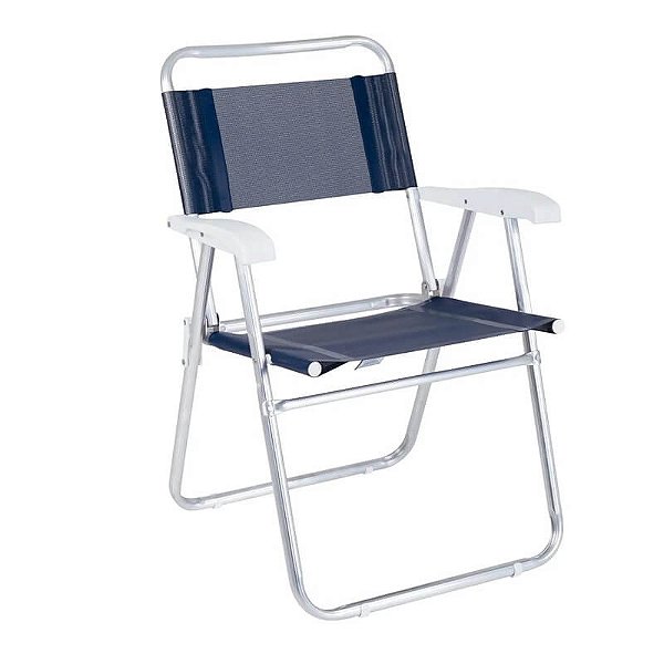 Cadeira Mor Master Alumínio Tela Sannet Azul