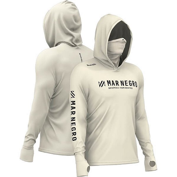 Camiseta Mar Negro Masculina X Protect 360 Poliamida - Off White -