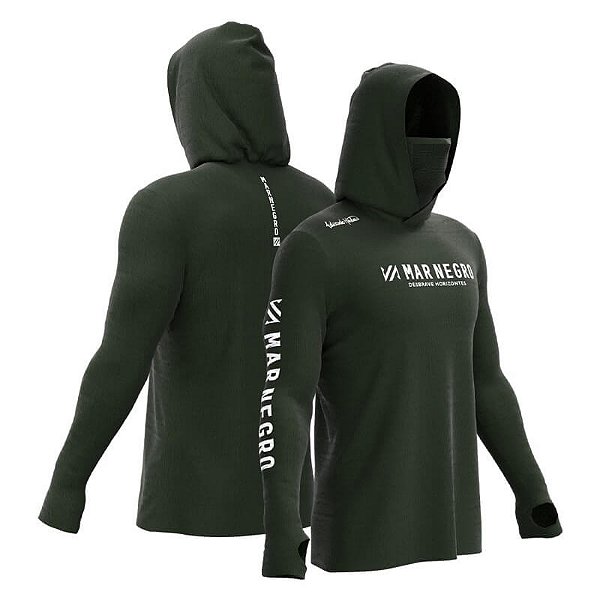 Camiseta Mar Negro Masculina X Protect 360 Poliamida - Musgo -