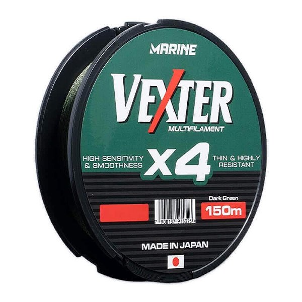 Linha Multifilamento Marine Vexter X4 - 150m - Verde -