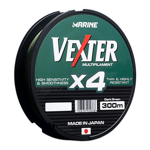 Linha Multifilamento Marine Vexter X4 - 300m - Verde -