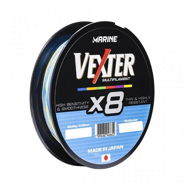 Linha Multifilamento Marine Vexter X8 - 150m - Multicolor