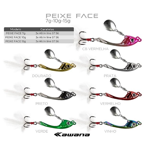 Isca Artificial Kawana - Spinner Peixe Face - 15 gr -