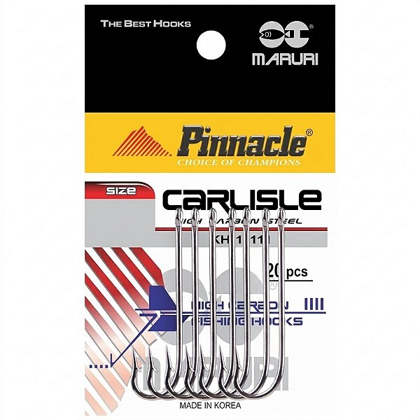 Anzol Pinnacle Carlise Pacote com 20 Unidades