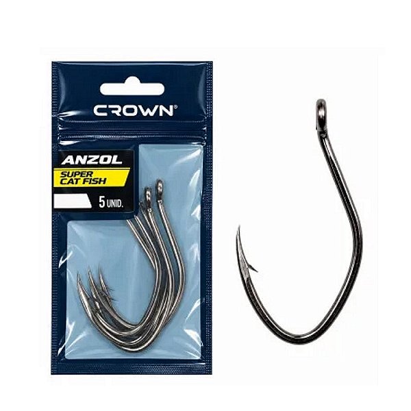 Anzol Crown Super Cat Fish Black Pacote c/ 5 Unidades