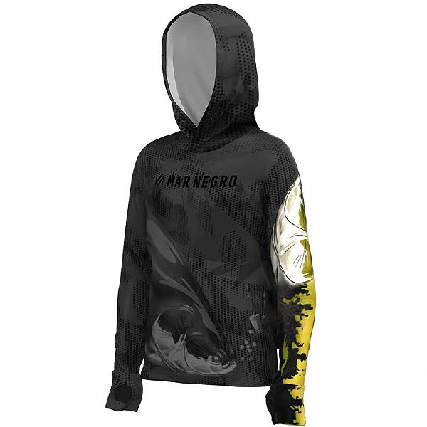 Camiseta Mar Negro Infantil Capuz X Prot Subl - Tamba Family -