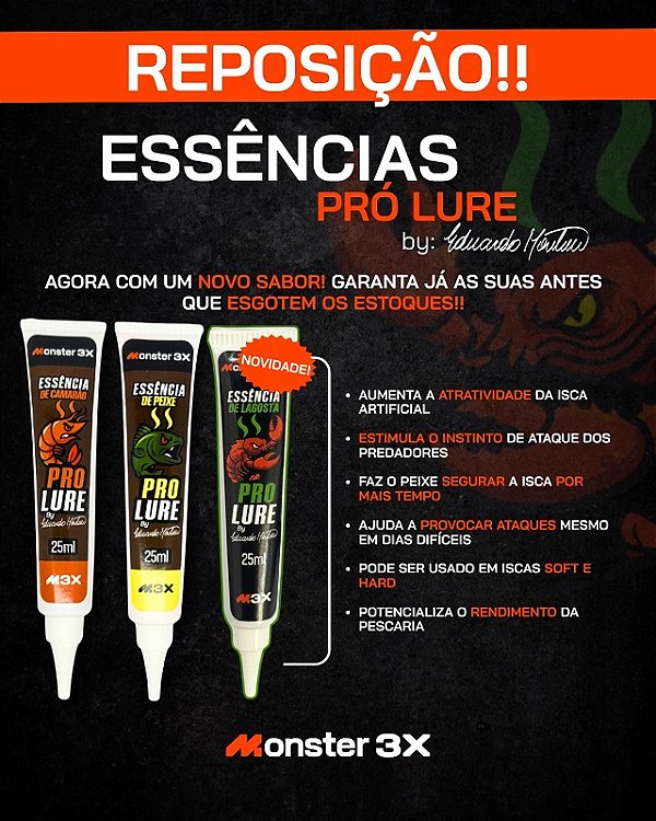 Essência Monster 3X Pró Lure - 25 ml