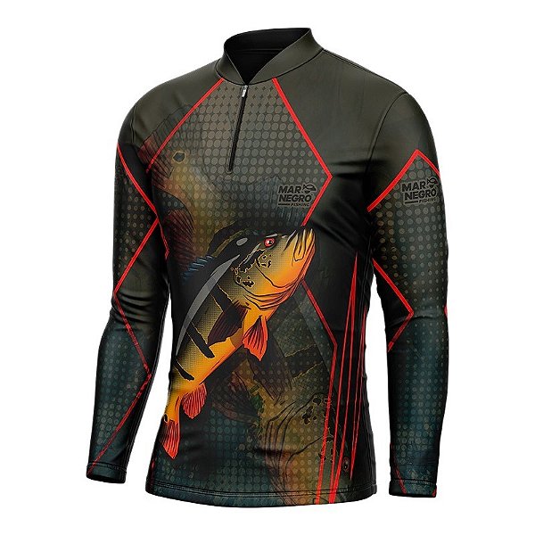 Camiseta de Pesca Mar Negro Combat - Tucunare Açú -