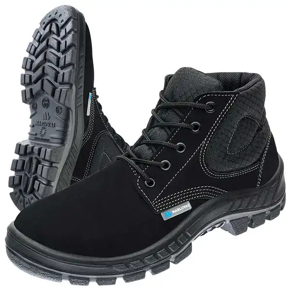 Botina de Couro Nobuck Marluvas 50B26 - cb bp Nr. 43 cor Preto