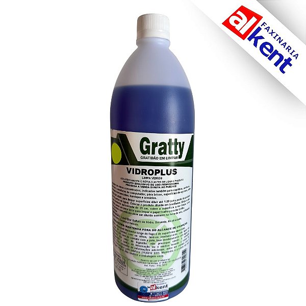 Limpa Vidros Concentrado Vidroplus Gratty 1L (rende até 20 litros)