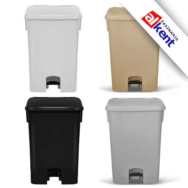 Lixeira 100L com Pedal Bralimpia Cores