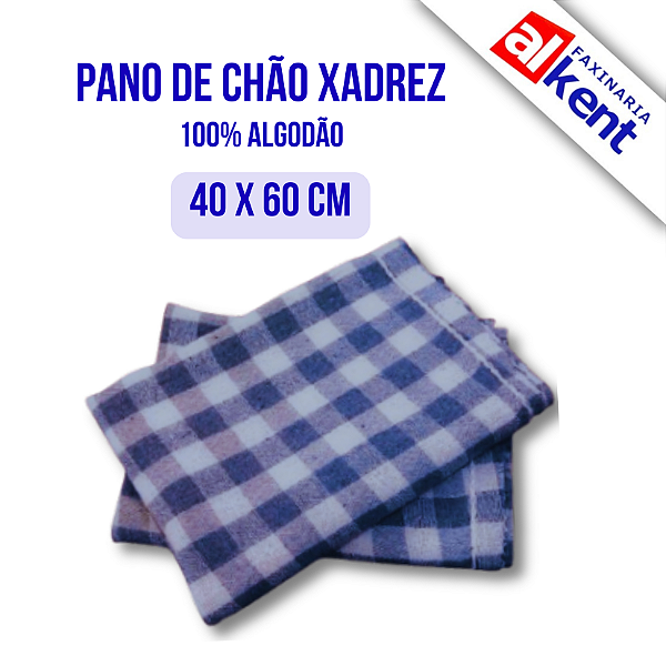 Pano de Chão Xadrez (Saco) 100% Algodão 40x60cm – Araras