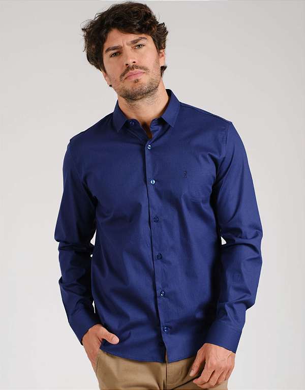 Camisa Manga Longa Slim Sibra