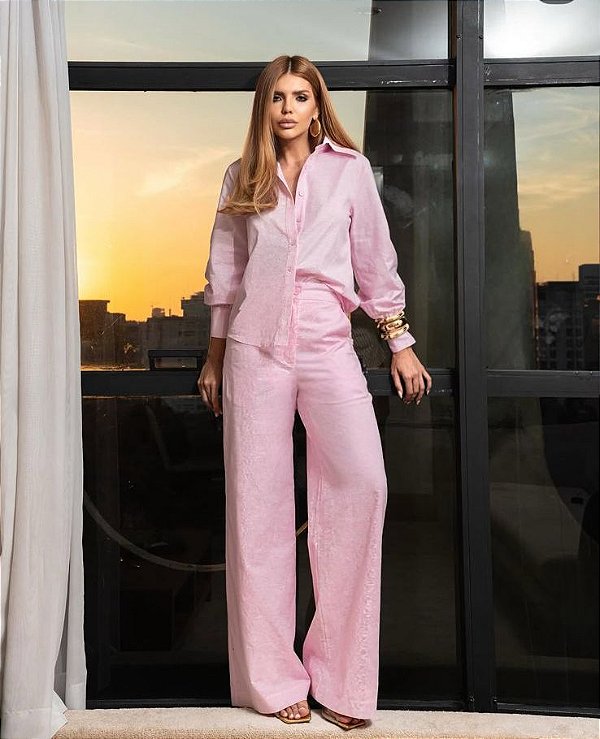 Conjunto Calça e Camisa Linho 29%
