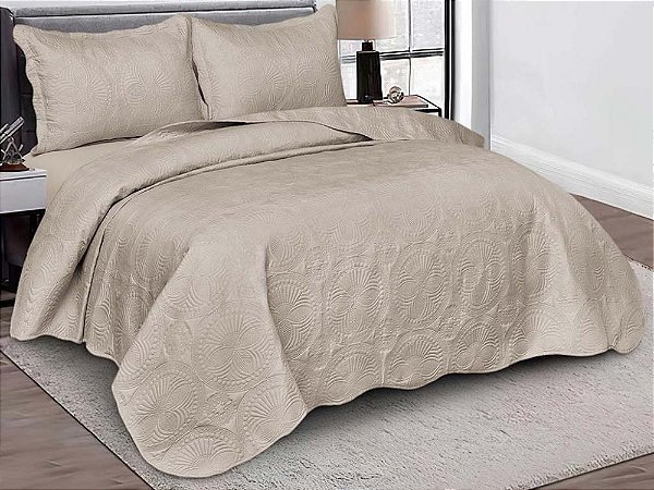 Colcha Agra King Concreto