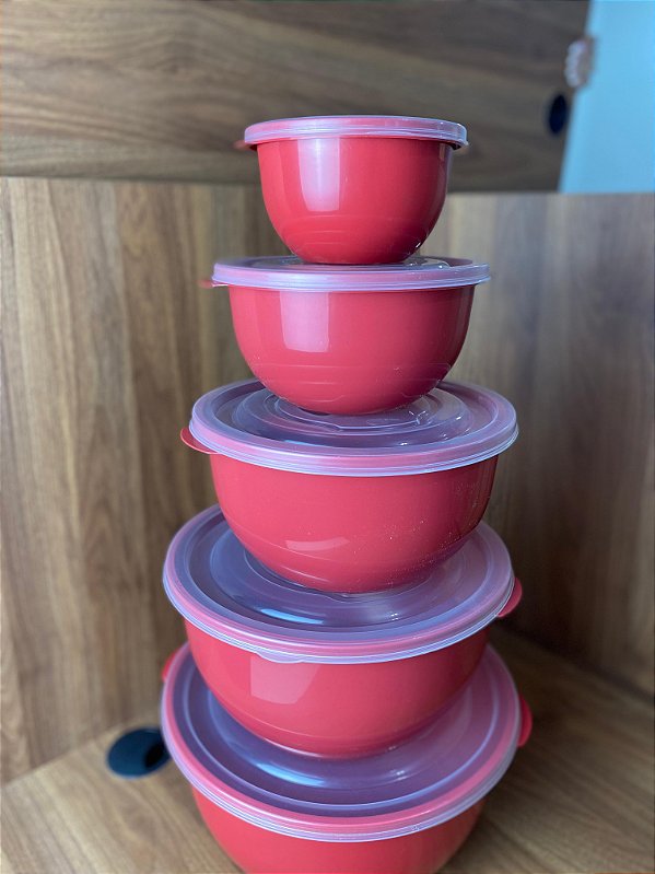 KIT 5 VASILHAS BOWL TIGELAS SALADEIRAS .
