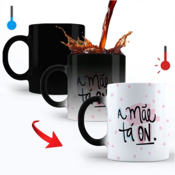 Caneca Cerâmica Mágica 375ml Personalizada