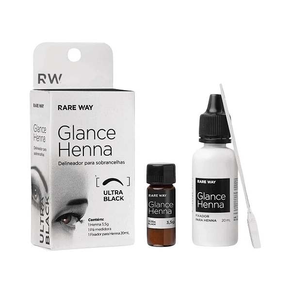 Henna para Sobrancelhas Glance 3,5g - Rare Way — Definição Natural e Longa Duração
