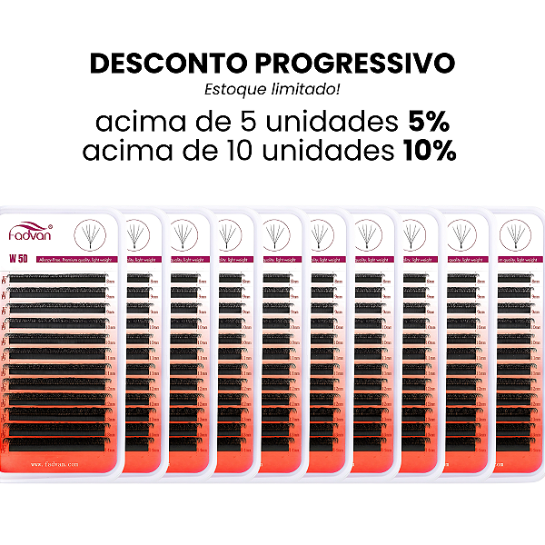Cílios Fadvan W 5D – Volume Egípcio 0,07