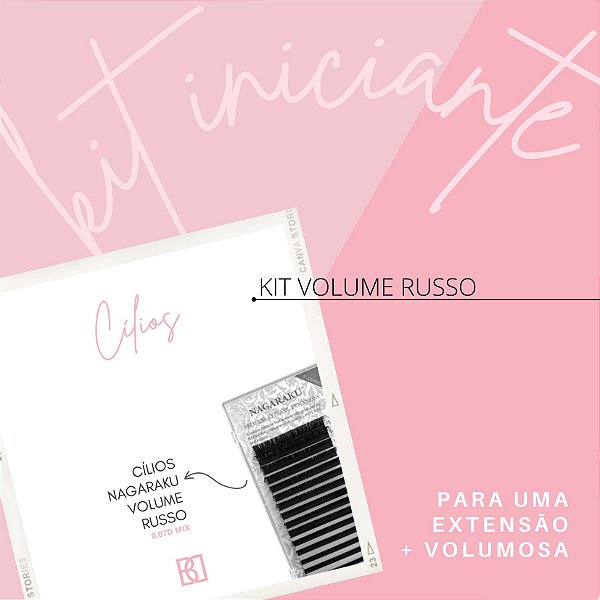 Kit iniciante para extensão de cílios volume russo