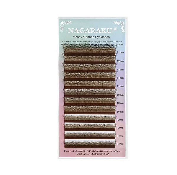 Cílios Nagaraku YY Marrom Brown 0,07 – Volume Brasileiro Natural