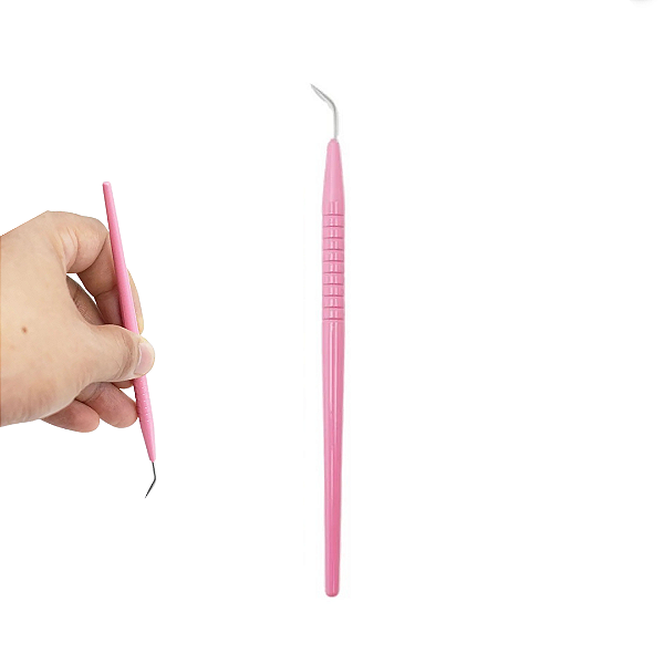 Espátula para lash lifting inox rosa claro