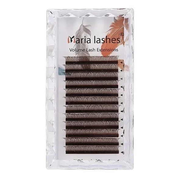 Cílios Maria Lashes W 4D Curvatura M Marrom