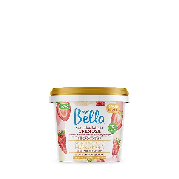 Cera Depilatória Cremosa Micro-ondas Merengue de Morango Depil Bella