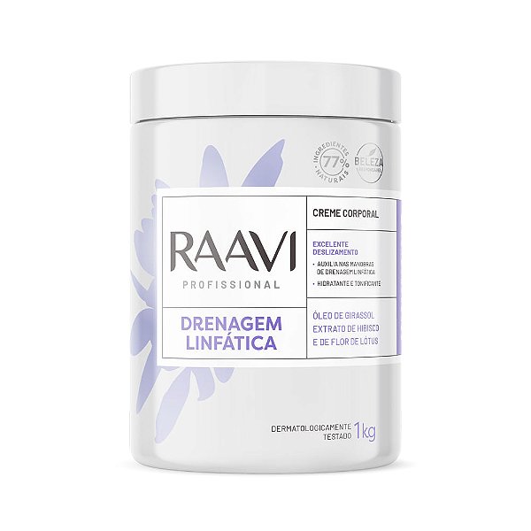 Creme Corporal Drenagem Linfática Raavi