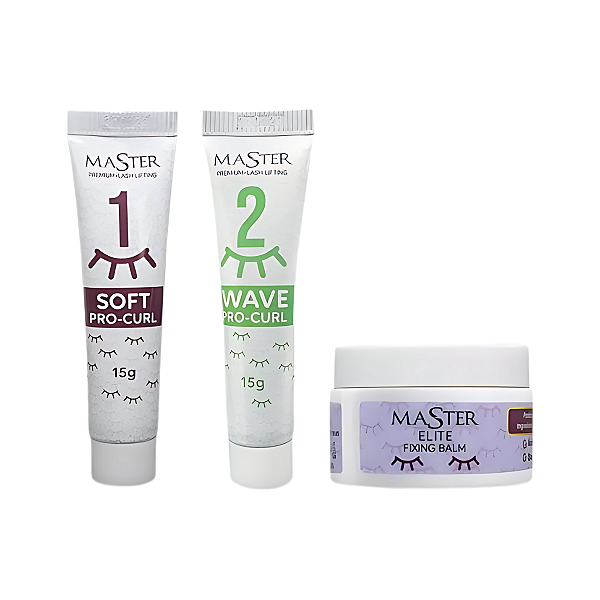kit Master Soft curl passo 1 + Wave curl passo 2 + Fixing balm