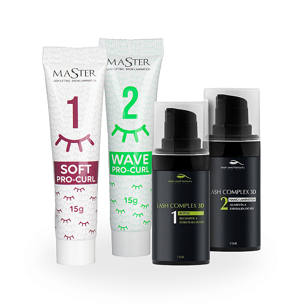 Kit Master Passos 1 e 2 + 1 e 2 Complex 3D Lash And Beaut + Brinde