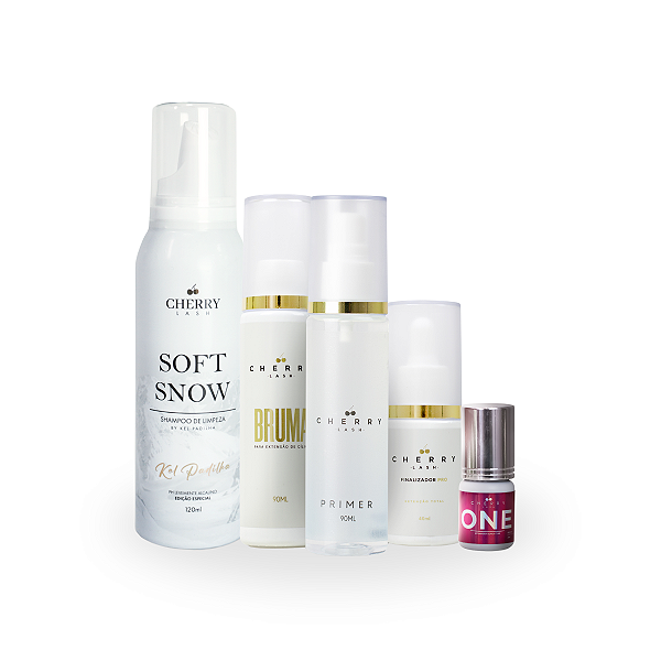 Kit Cherry: Bruma, Primer, Finalizador, Cola One e Soft Snow