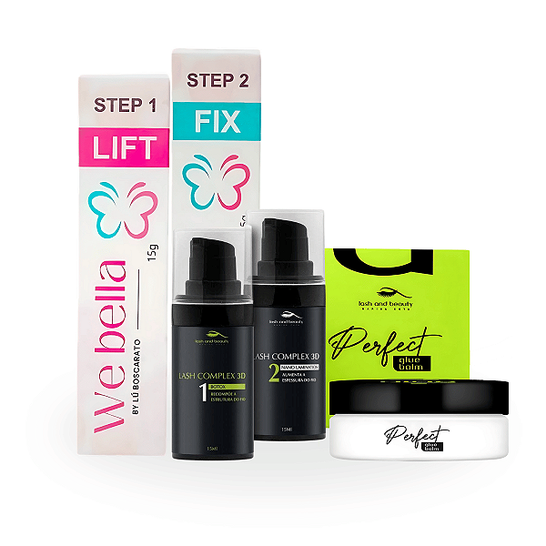 Kit Passo 1e2 We Bella + 1e2 Complex e Glue Lash And Beauty