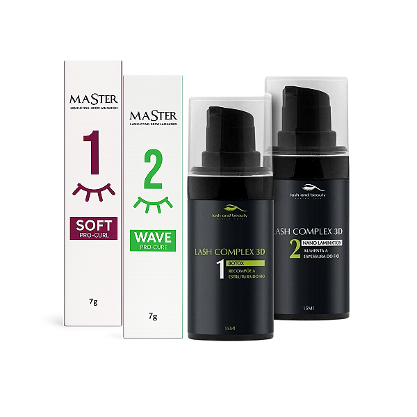 Kit Master Passo 1 e 2 Pocket 7g + Lash And Beaut 1 e 2 Complex 3D