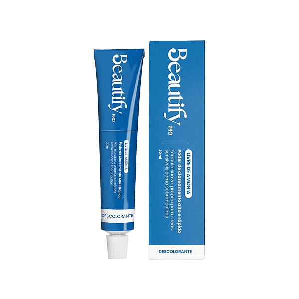 Descolorante Beautify Pro 20ml para Sobrancelhas e Barba