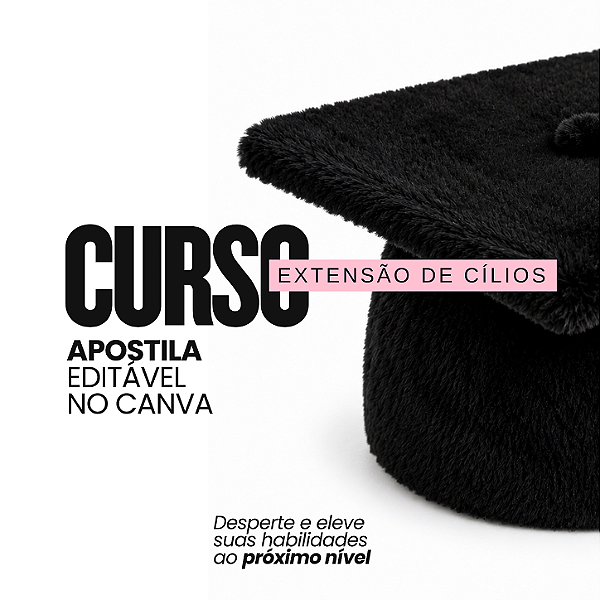 Apostila extensão de cílios Editável no Canva completa para Iniciantes