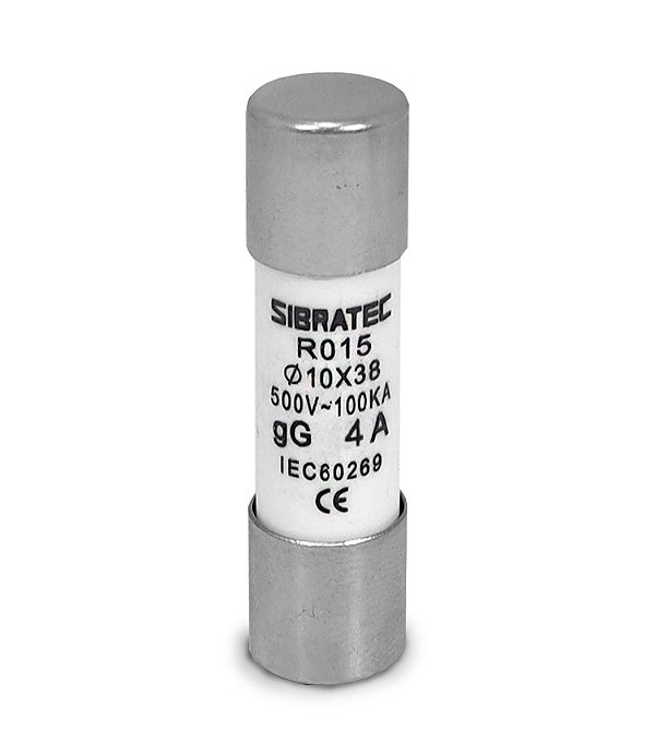 Fusível tipo Cartucho Retardado GG RO15 de 4A 500V 100KA 10x38mm