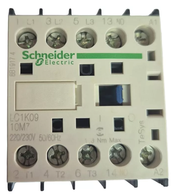 Contator Tripolar Tesys K 9a 1na 220vca Lc1k0910m7 Schneider