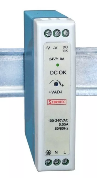 Fonte Chaveada 24v 1a / 20w P/ Trilho Din 100~240v Sibratec