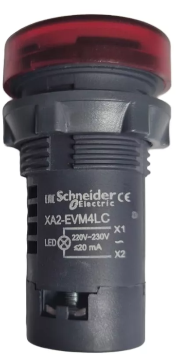 Sinalizador 22mm Led Vermelho 220vac XA2EVM4LC Schneider
