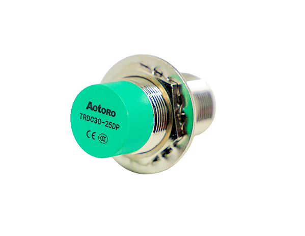 SENSOR INDUTIVO LONGA DIST. M30 TRDC30-25DP NA PNP 10-30Vdc CONECTOR M12 4 pinos - Sn 25mm - AOTORO