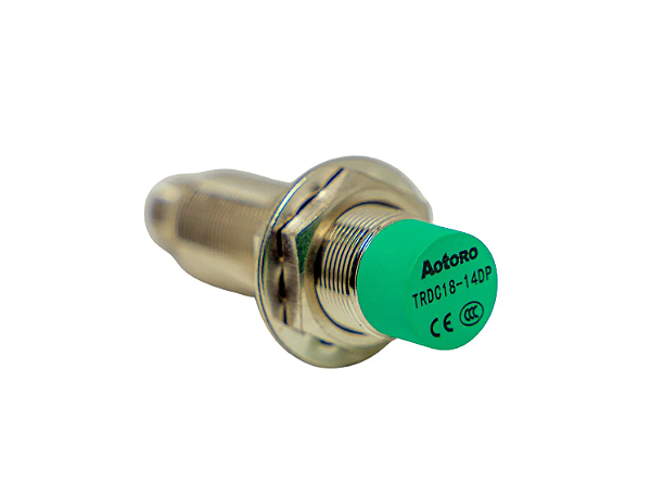 SENSOR INDUT. LONGA DIST. M18 TRDC18-14DP NA PNP 10-30Vdc CONECTOR M12 4 pinos - Sn 14mm - AOTORO