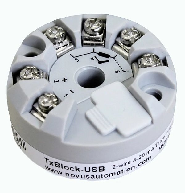 TRANSMISSOR TEMPERATURA TXBLOCK USB 4-20MA PN 8806000410 NOVUS