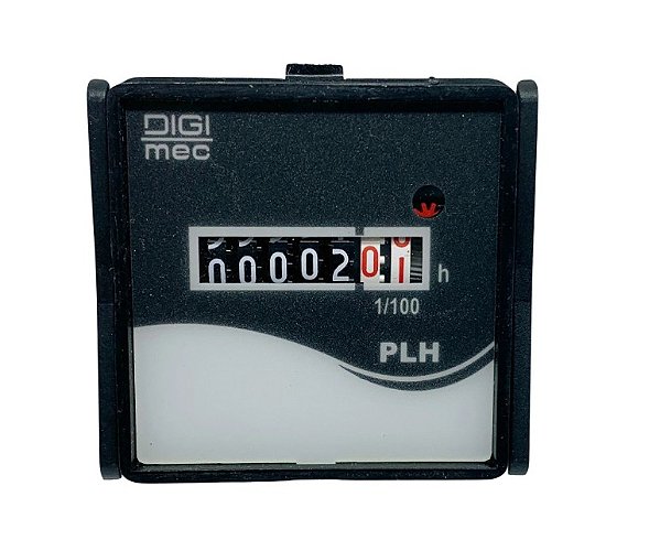 PLH 220VCA 60HZ - TOTALIZADOR DE HORAS ELETROMECANICO, P/ PORTA DE PAINEL, 48X48MM, ALIMENTAÇÃO 220VCA. 60HZ.