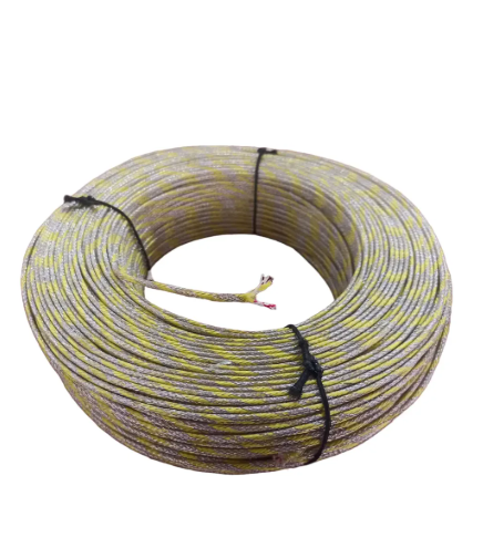 CABO TERMOPAR TIPO K 2 X 24 AWG MALHA AMARELA - 50 METROS