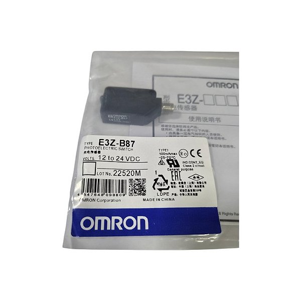 SENSOR FOTOELETRICO E3Z-B87 OMRON