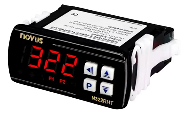 CONTROLADOR DE UMIDADE E TEMPERATURA N322 RHT SEM SENSOR NOVUS 80322H6000