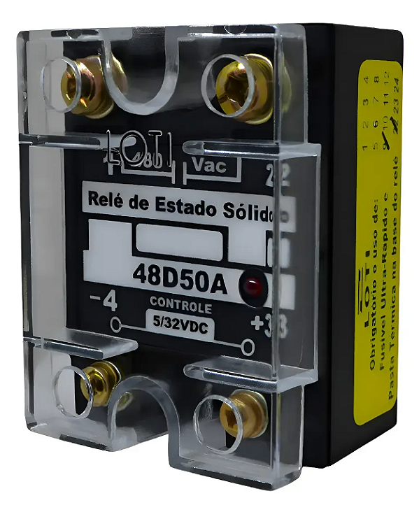 RELE ESTADO SOLIDO LOTI 48D50 50A ENTRADA 5-32VDC SAIDA 24-480VAC