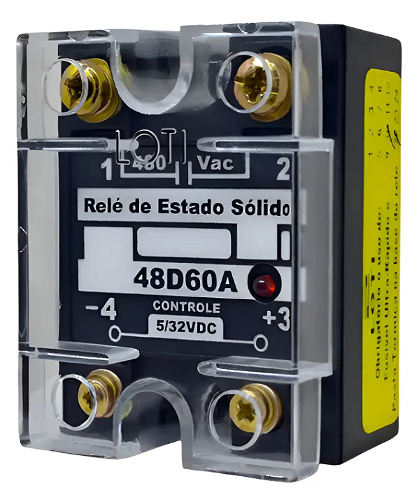 RELE ESTADO SOLIDO LOTI 48D60 60A ENTRADA 5-32VDC SAIDA 24-480VAC